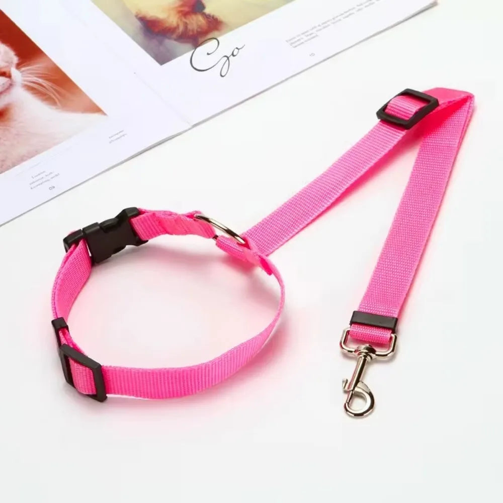 AnimalsShop™ 2-in-1 Adjustable Pet Car Seat Belt and Leash