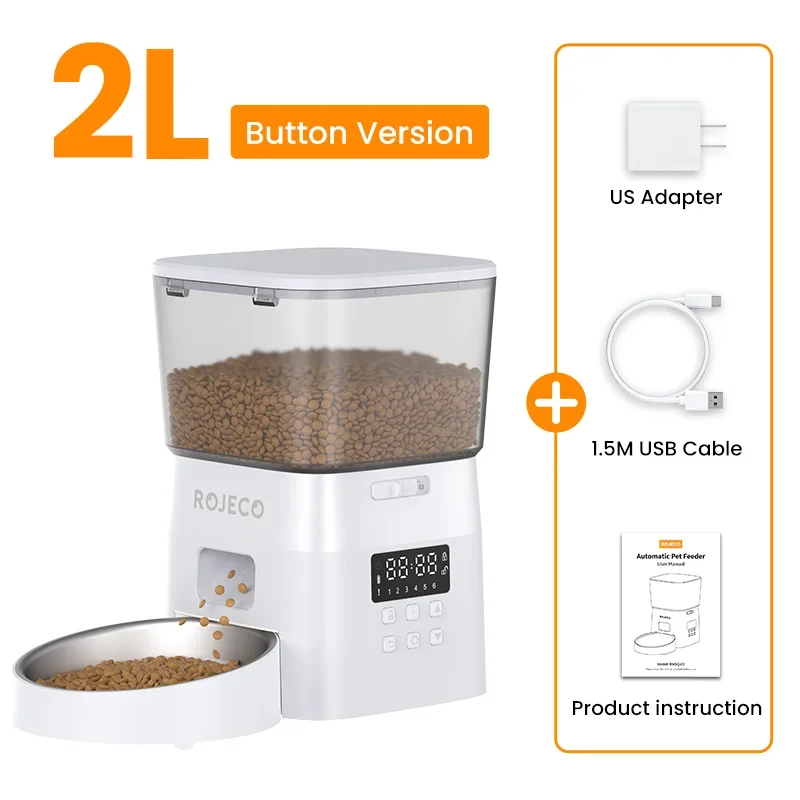 AnimalsShop™ Automatic Pet Feeder – Button Version