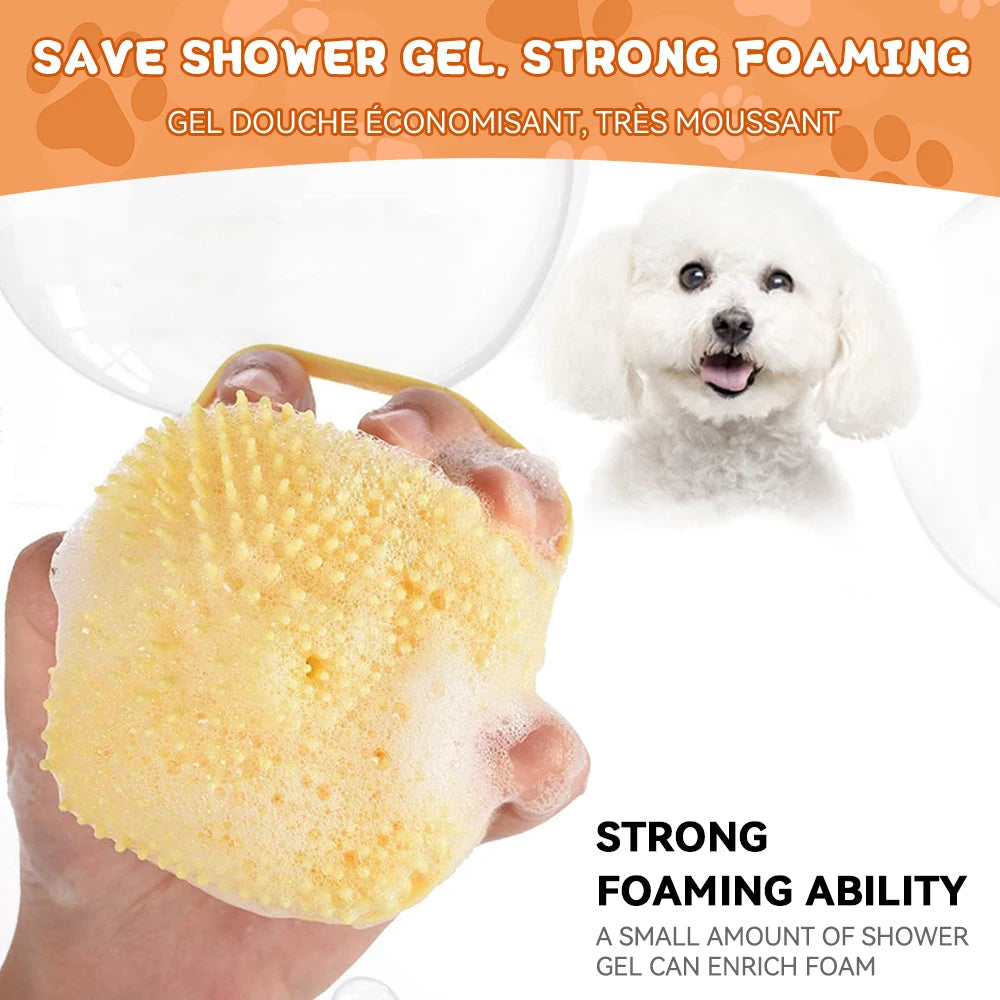 AnimalsShop™ Silicone Shampoo Dispenser with Rubber Bristles