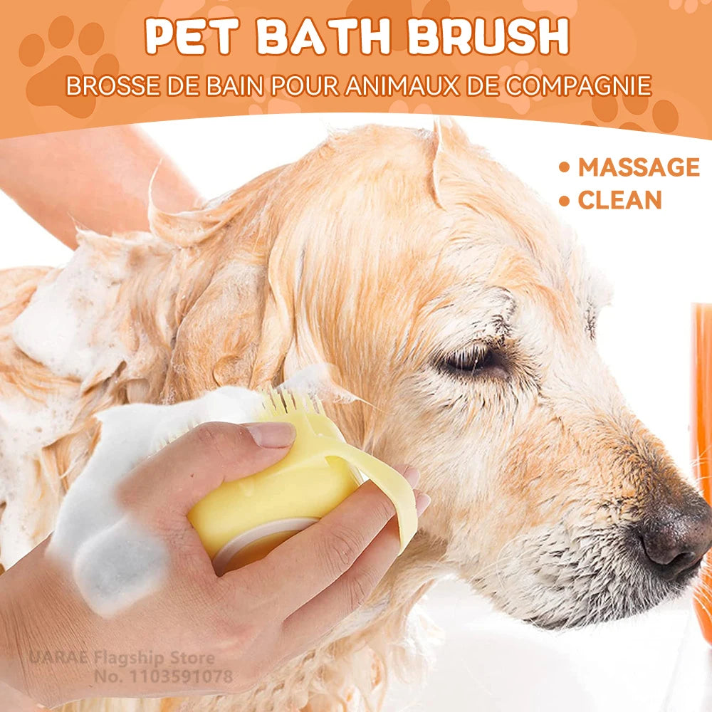 AnimalsShop™ Silicone Shampoo Dispenser with Rubber Bristles