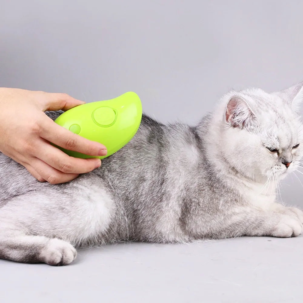 AnimalsShop™ 3-in-1 Electric Pet Grooming Brush with Steam & Massage