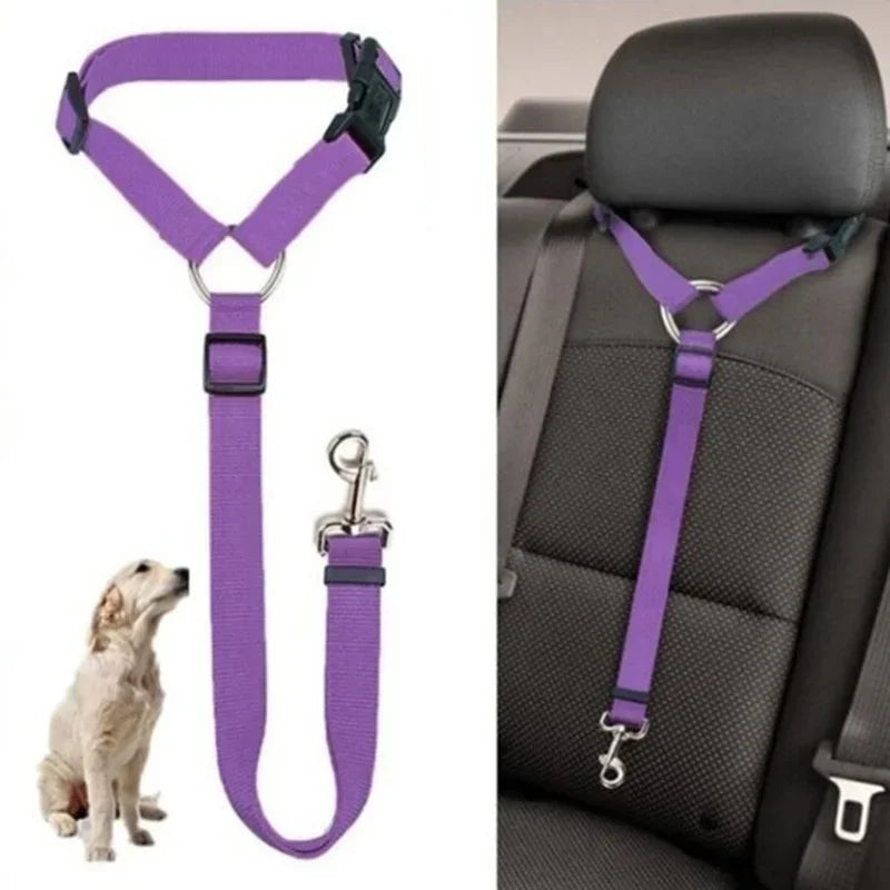 AnimalsShop™ 2-in-1 Adjustable Pet Car Seat Belt and Leash