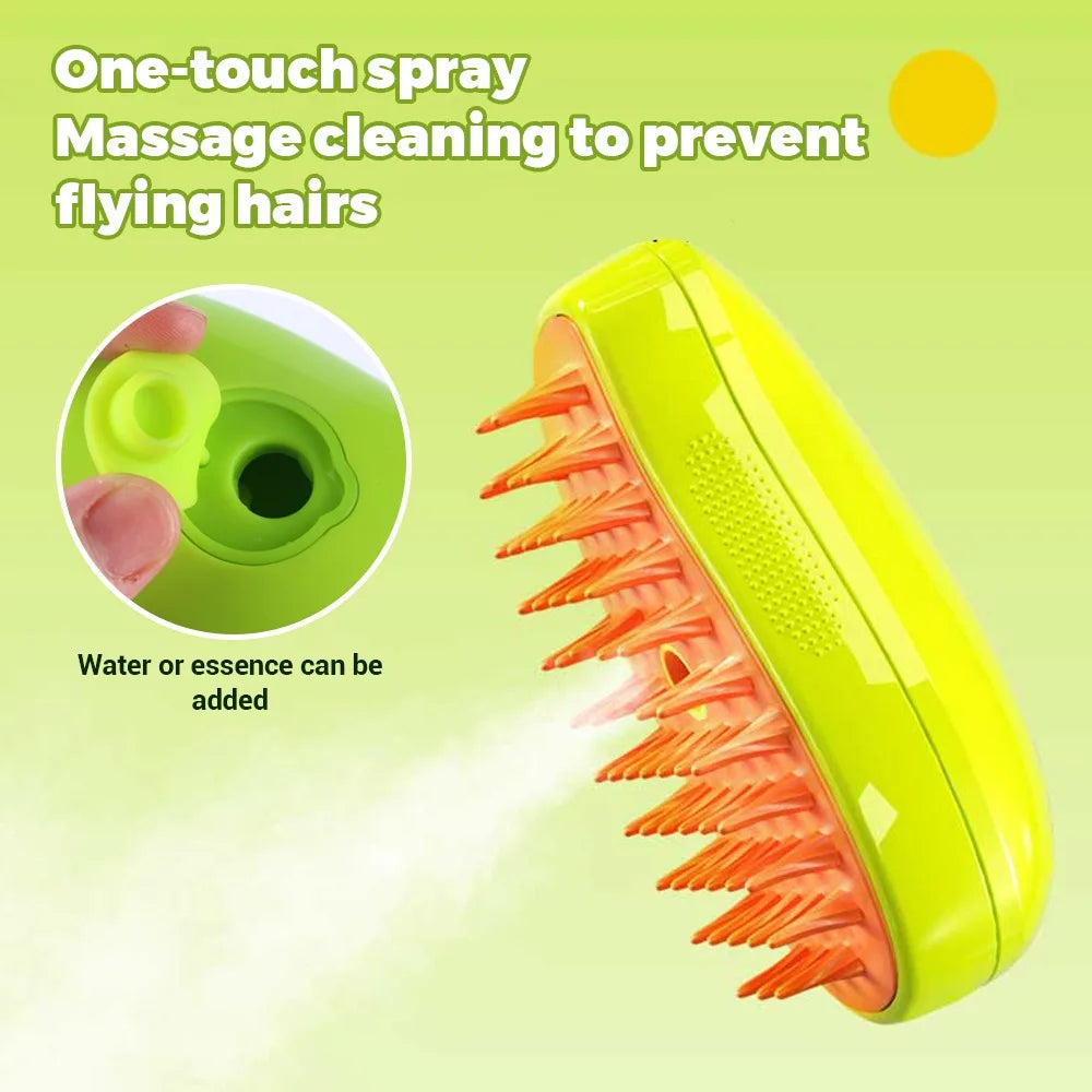 AnimalsShop™ 3-in-1 Electric Pet Grooming Brush with Steam & Massage