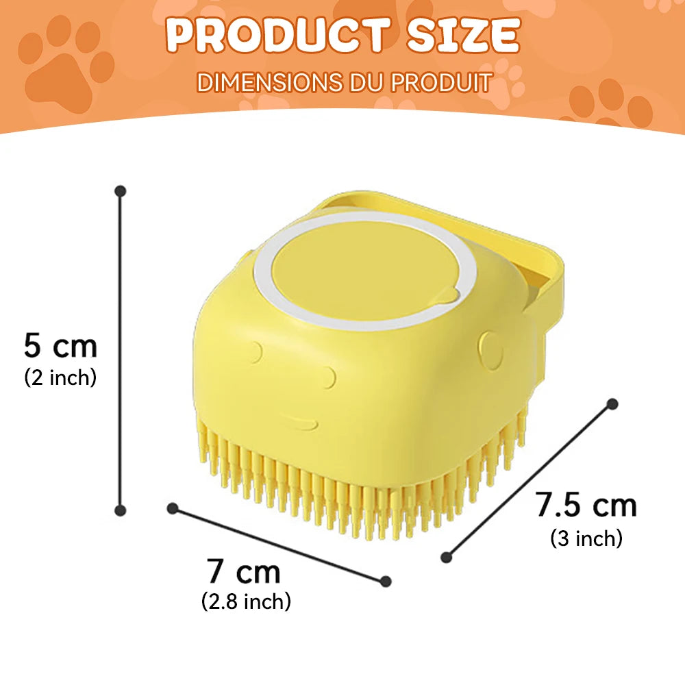 AnimalsShop™ Silicone Shampoo Dispenser with Rubber Bristles