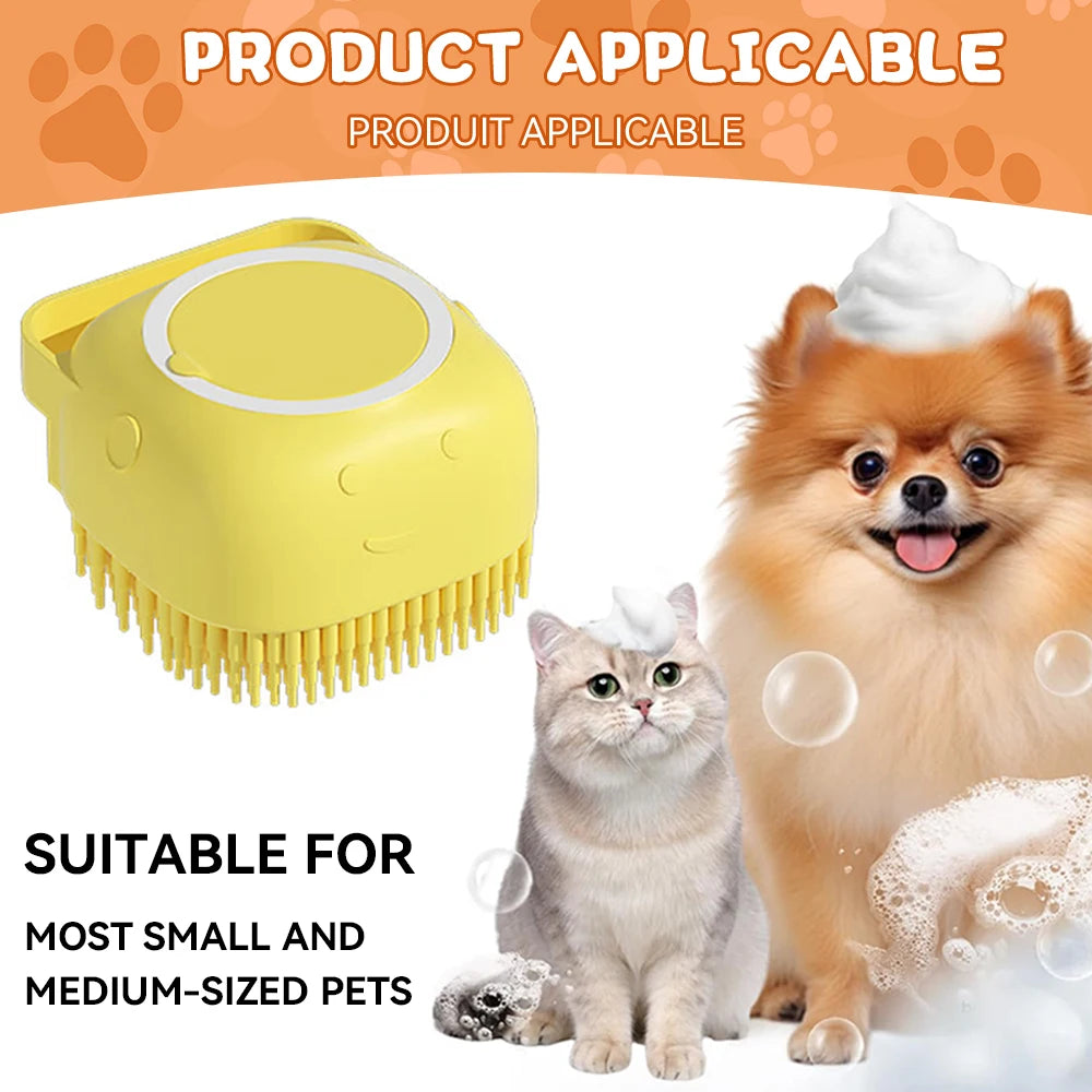 AnimalsShop™ Silicone Shampoo Dispenser with Rubber Bristles