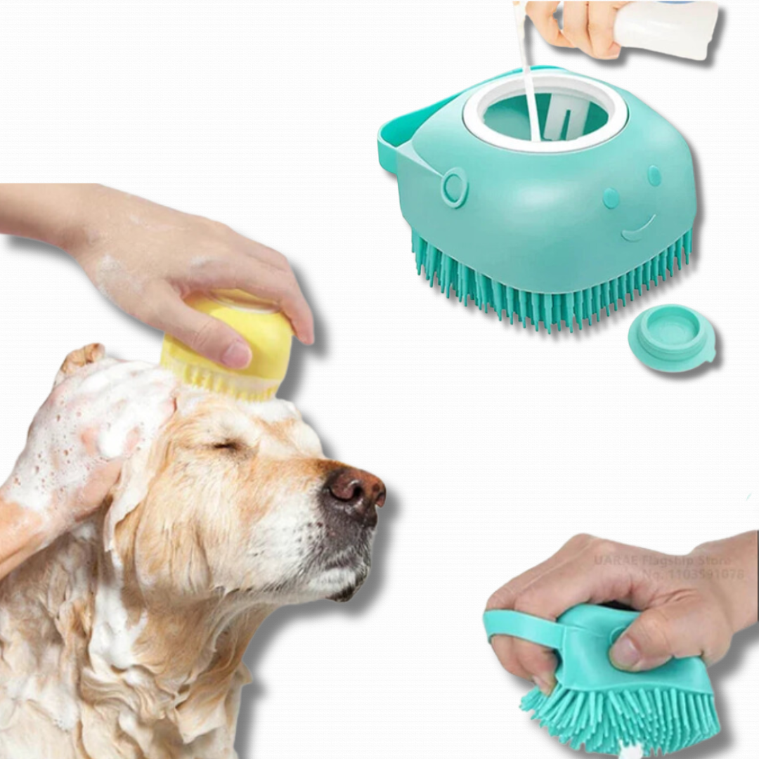 AnimalsShop™ Silicone Shampoo Dispenser with Rubber Bristles